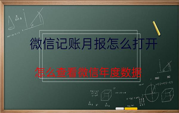 微信记账月报怎么打开 怎么查看微信年度数据？